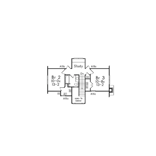 Country House Plan Second Floor - Spring Valley Country Farmhouse 040D-0032 - Shop House Plans and More