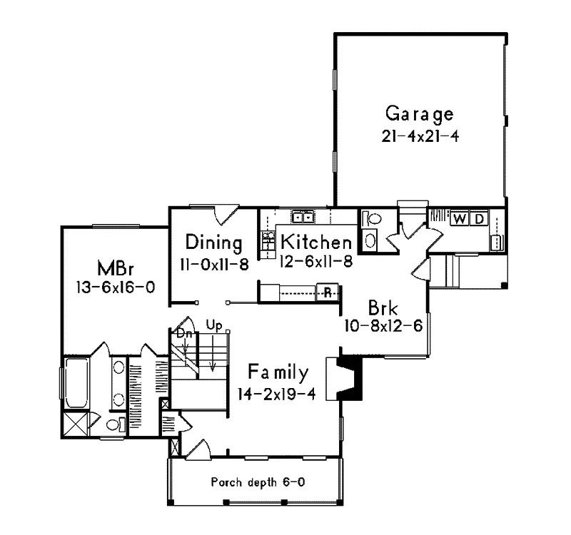 Farmhouse Plan First Floor - Grayson Country Home 040D-0033 - Search House Plans and More
