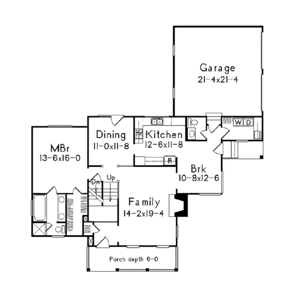 Country House Plan First Floor - Grayson Country Home 040D-0033 - Search House Plans and More