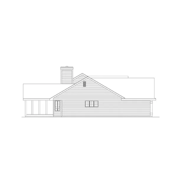 Country House Plan Left Elevation - Dennison Crest Rustic Ranch Home 041D-0001 - Search House Plans and More