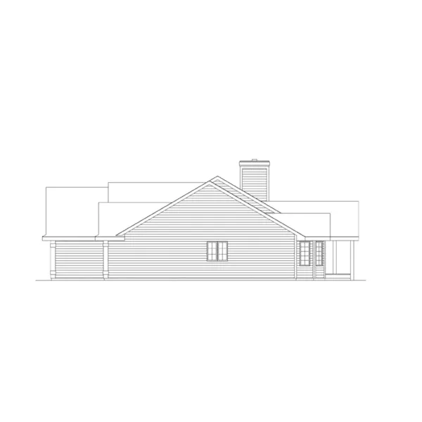 Country House Plan Right Elevation - Dennison Crest Rustic Ranch Home 041D-0001 - Search House Plans and More