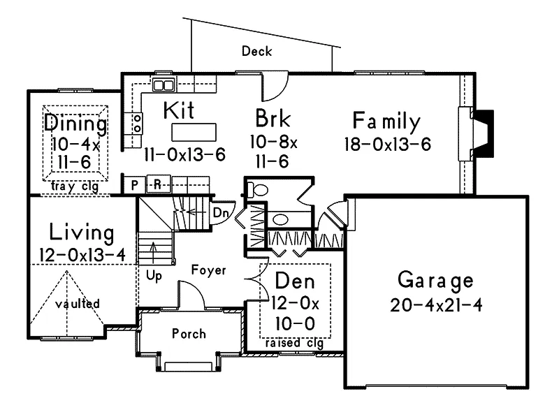 Traditional House Plan First Floor - Field Pointe Bay Two-Story Home 041D-0002 - Search House Plans and More