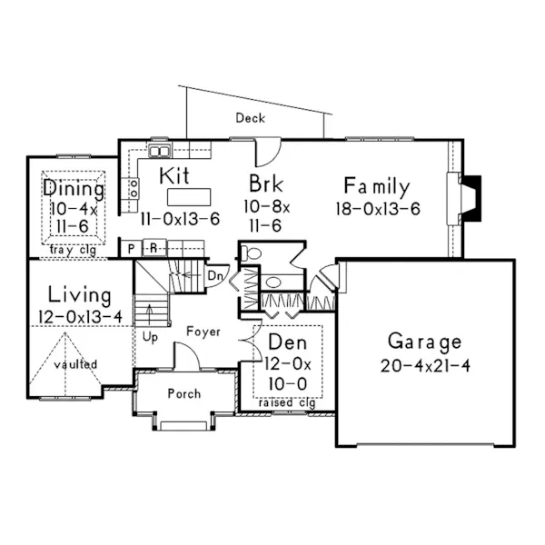 Traditional House Plan First Floor - Field Pointe Bay Two-Story Home 041D-0002 - Search House Plans and More