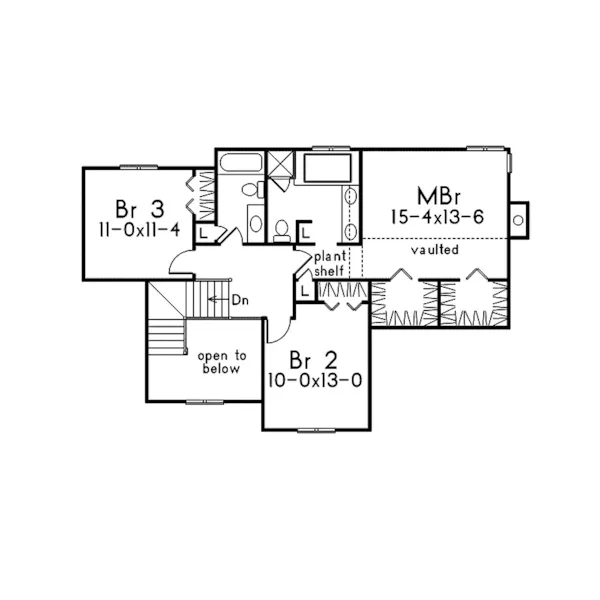 Traditional House Plan Second Floor - Field Pointe Bay Two-Story Home 041D-0002 - Search House Plans and More