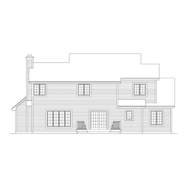 Traditional House Plan Rear Elevation - Field Pointe Bay Two-Story Home 041D-0002 - Search House Plans and More