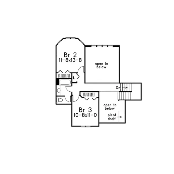 Craftsman House Plan Second Floor - Monticello Pond Country Home 041D-0003 - Shop House Plans and More