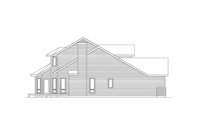 Traditional House Plan Left Elevation - Monticello Pond Country Home 041D-0003 - Shop House Plans and More