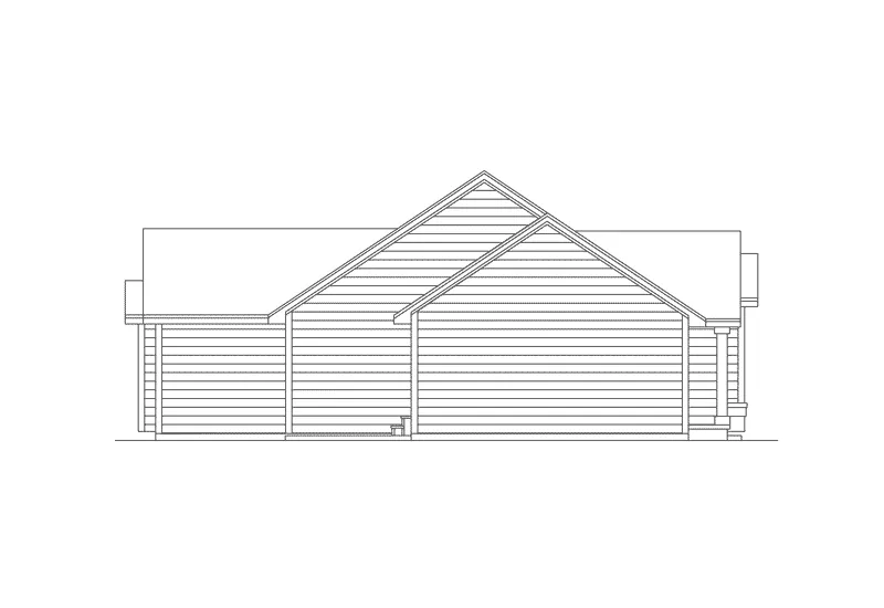 Ranch House Plan Left Elevation - Dayton Terrace Ranch Home 041D-0004 - Search House Plans and More