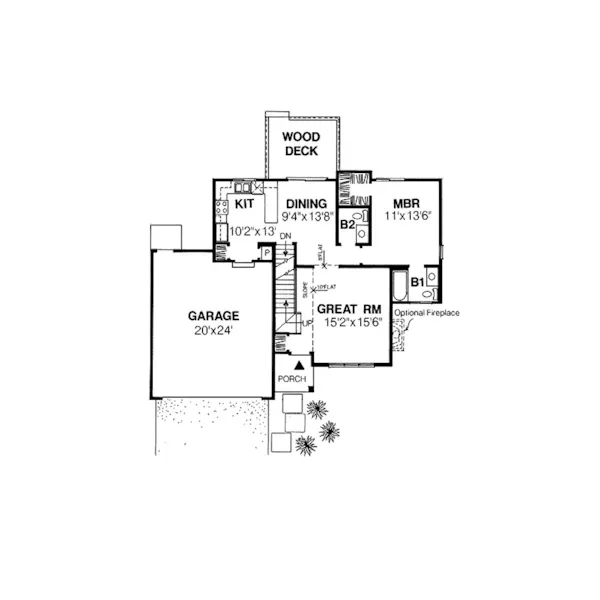 Traditional House Plan First Floor - Dover Traditional Home 041D-0005 - Search House Plans and More