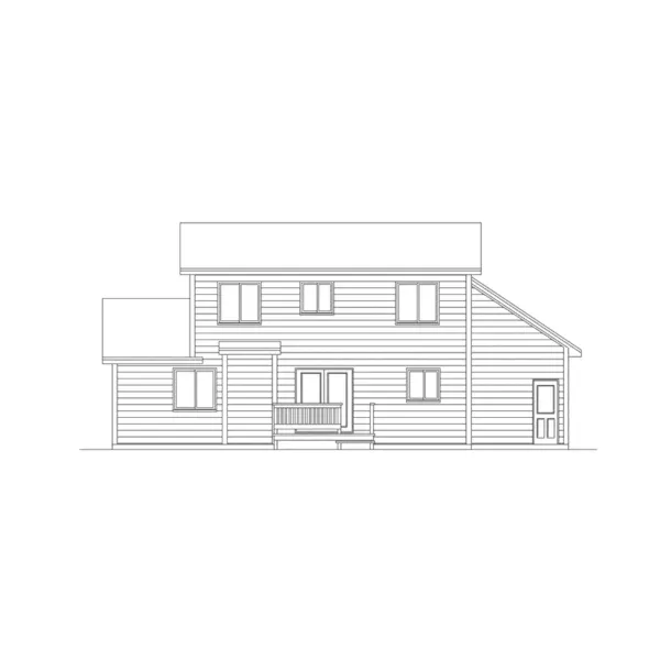 Traditional House Plan Rear Elevation - Dover Traditional Home 041D-0005 - Search House Plans and More