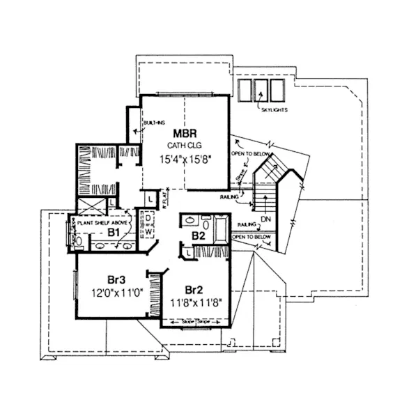 Colonial House Plan Second Floor - Lawndale Park Traditional Home 042D-0003 - Shop House Plans and More