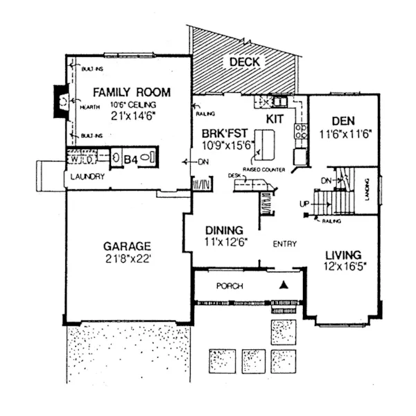 Traditional House Plan First Floor - Devonshire Park Traditional Home 042D-0005 - Search House Plans and More