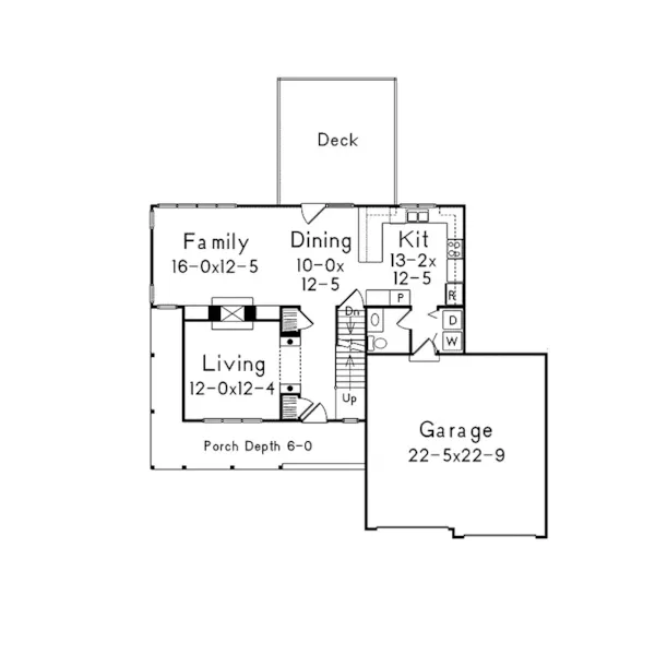 Farmhouse Plan First Floor - Hanover Country Home 045D-0001 - Search House Plans and More