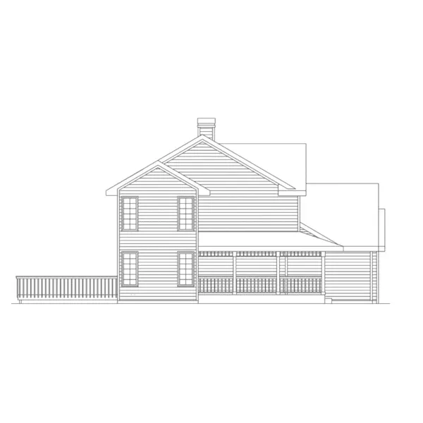 Farmhouse Plan Left Elevation - Hanover Country Home 045D-0001 - Search House Plans and More