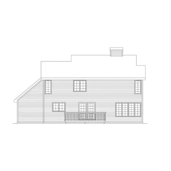 Farmhouse Plan Rear Elevation - Hanover Country Home 045D-0001 - Search House Plans and More