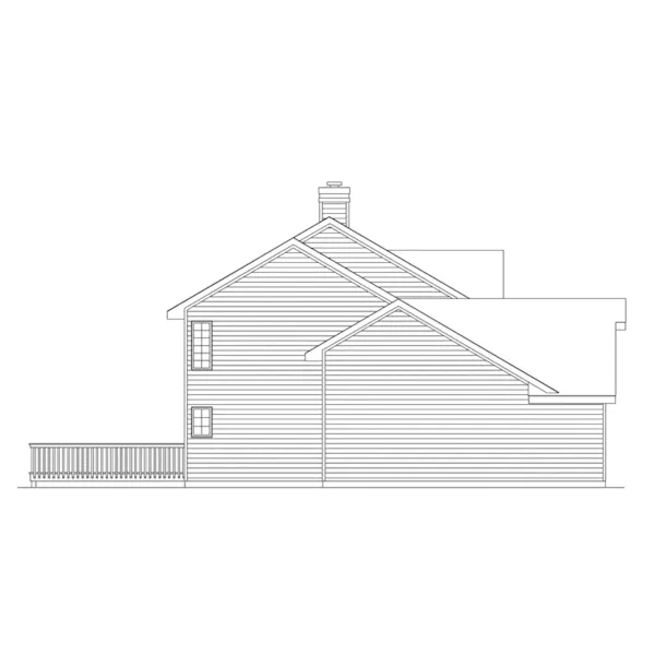 Shingle House Plan Left Elevation - Bloomfield Country Home 045D-0002 - Search House Plans and More