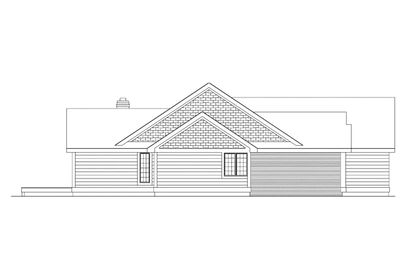Traditional House Plan Left Elevation - Stafford Ranch Home 045D-0003 - Shop House Plans and More