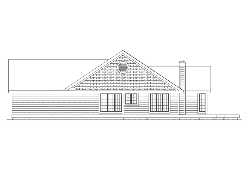 Modern House Plan Right Elevation - Stafford Ranch Home 045D-0003 - Shop House Plans and More