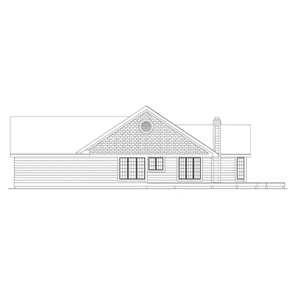 Craftsman House Plan Right Elevation - Stafford Ranch Home 045D-0003 - Shop House Plans and More