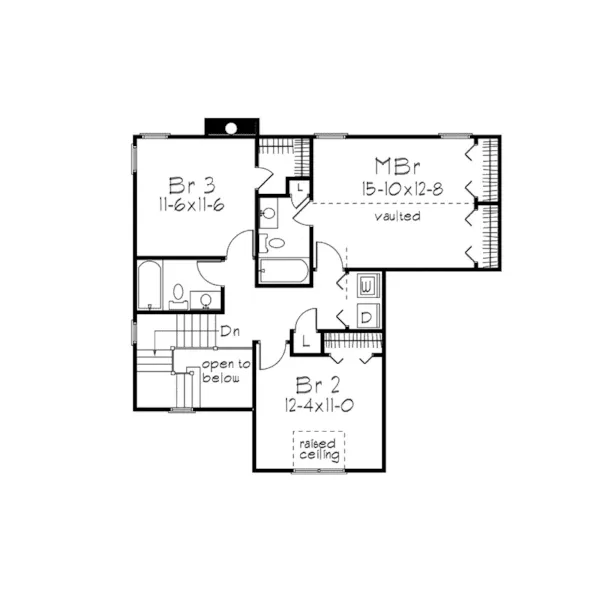 Contemporary House Plan Second Floor - Westwood Country Home 045D-0004 - Shop House Plans and More