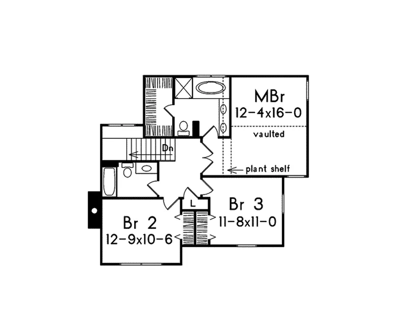 Southern House Plan Second Floor - Trailwood Country Home 045D-0005 - Shop House Plans and More