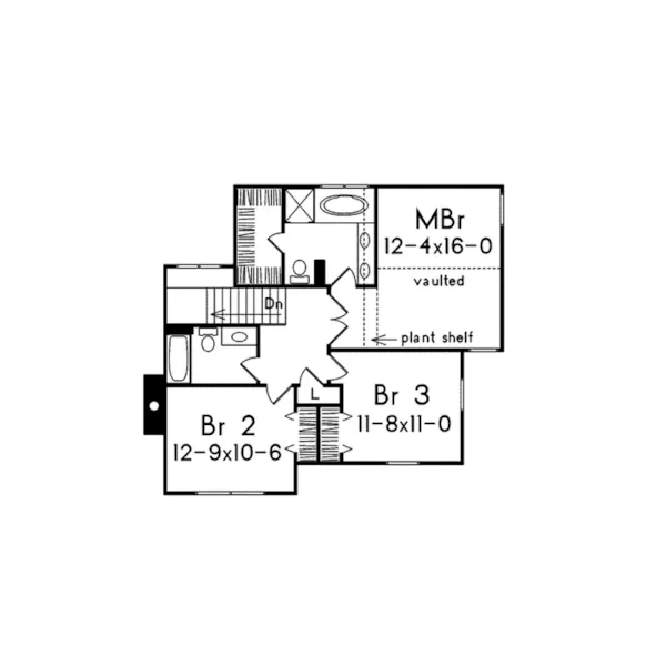 Southern House Plan Second Floor - Trailwood Country Home 045D-0005 - Shop House Plans and More