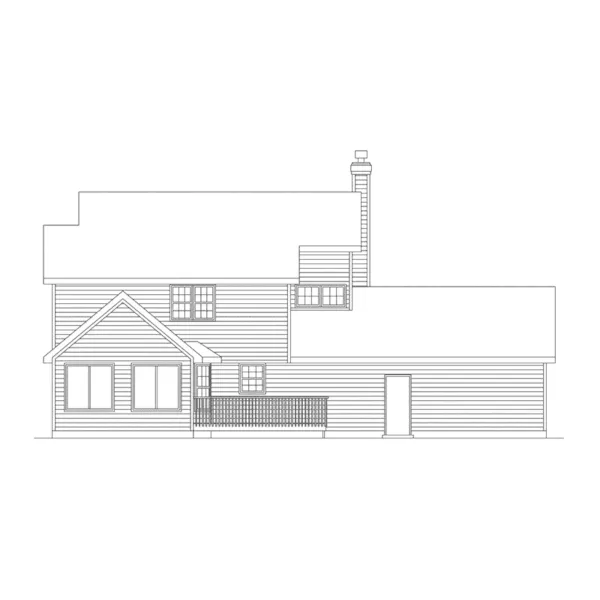 Southern House Plan Rear Elevation - Trailwood Country Home 045D-0005 - Shop House Plans and More