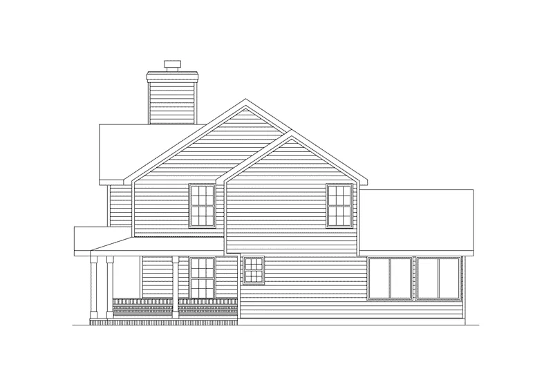 Country House Plan Right Elevation - Trailwood Country Home 045D-0005 - Shop House Plans and More
