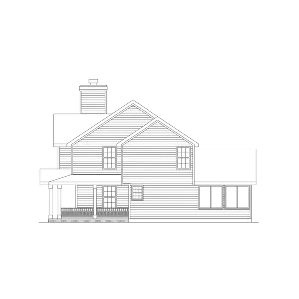 Southern House Plan Right Elevation - Trailwood Country Home 045D-0005 - Shop House Plans and More