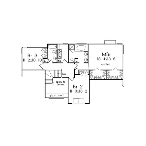 Bungalow House Plan Second Floor - Knollwood Country Home 045D-0006 - Search House Plans and More