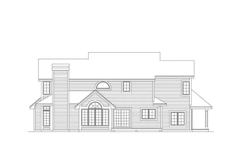 Southern House Plan Rear Elevation - Knollwood Country Home 045D-0006 - Search House Plans and More