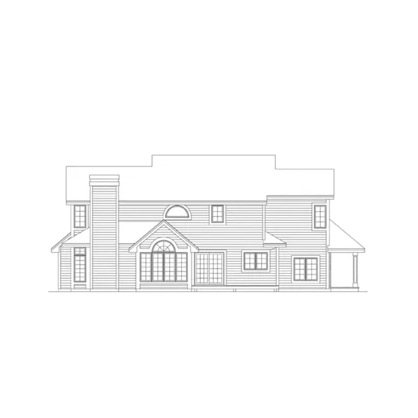 Bungalow House Plan Rear Elevation - Knollwood Country Home 045D-0006 - Search House Plans and More