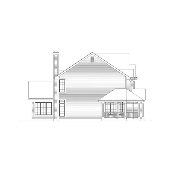 Arts & Crafts House Plan Left Elevation - Shadypeak Country Home 045D-0007 - Shop House Plans and More