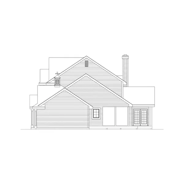 Arts & Crafts House Plan Right Elevation - Shadypeak Country Home 045D-0007 - Shop House Plans and More