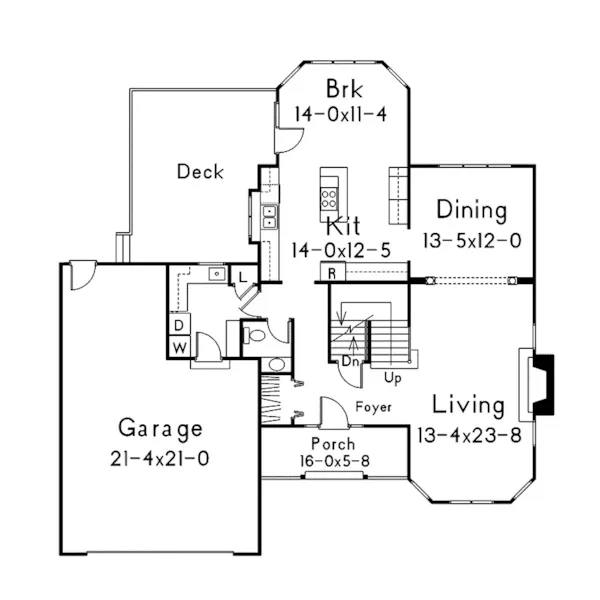 Modern House Plan First Floor - Eastham Country Home 045D-0008 - Search House Plans and More