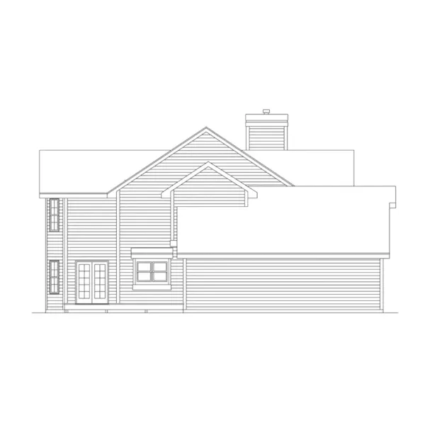 Modern House Plan Left Elevation - Eastham Country Home 045D-0008 - Search House Plans and More