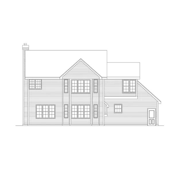 Modern House Plan Rear Elevation - Eastham Country Home 045D-0008 - Search House Plans and More