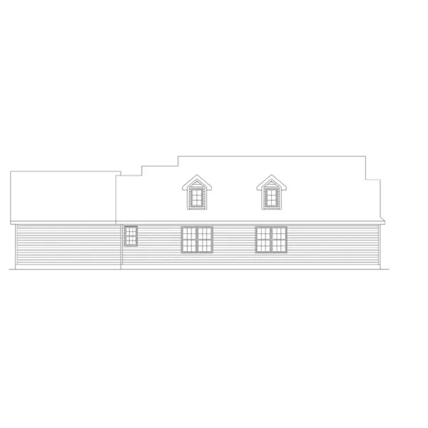 Ranch House Plan Left Elevation - Vicksdale Cabin And Cottage Home 045D-0010 - Shop House Plans and More