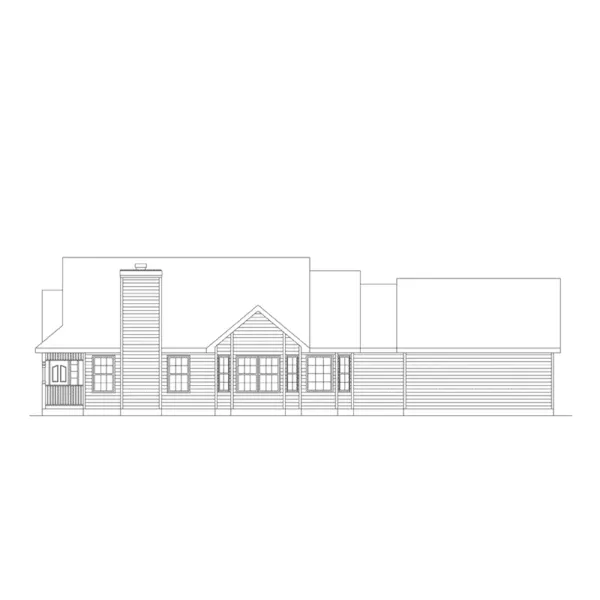 Ranch House Plan Right Elevation - Vicksdale Cabin And Cottage Home 045D-0010 - Shop House Plans and More