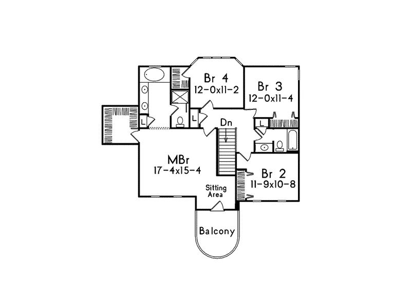 Santa Fe House Plan Second Floor - Windsor Forest Sunbelt Home 045D-0011 - Shop House Plans and More