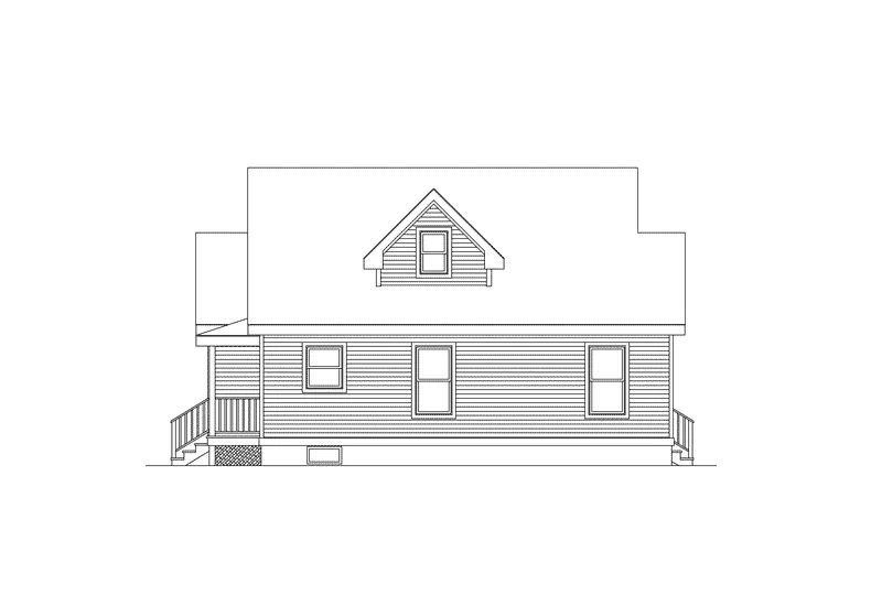 Cabin & Cottage House Plan Left Elevation - Westover Compact Narrow Lot Home 045D-0013 - Shop House Plans and More