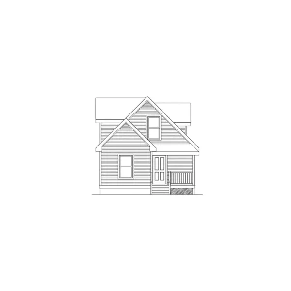 Cabin & Cottage House Plan Rear Elevation - Westover Compact Narrow Lot Home 045D-0013 - Shop House Plans and More