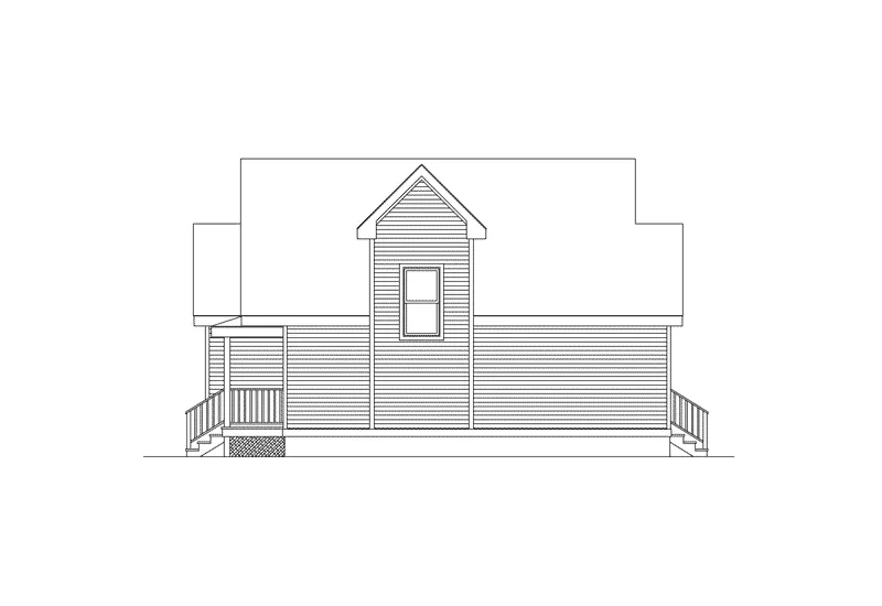 Cabin & Cottage House Plan Right Elevation - Westover Compact Narrow Lot Home 045D-0013 - Shop House Plans and More