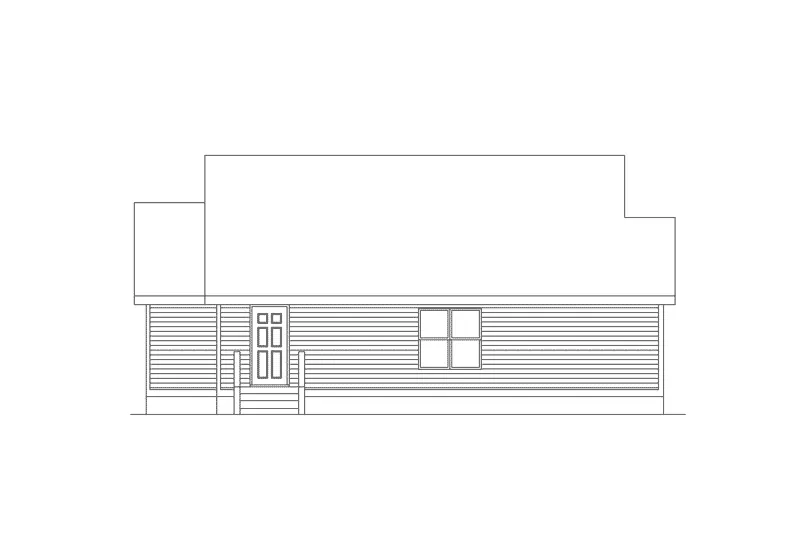 Country House Plan Left Elevation - Oaktrail Quaint Cottage Home 045D-0014 - Shop House Plans and More