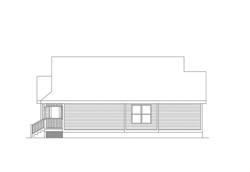 Vacation House Plan Right Elevation - Oaktrail Quaint Cottage Home 045D-0014 - Shop House Plans and More