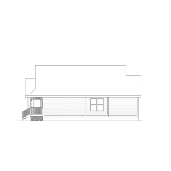 Farmhouse Plan Right Elevation - Oaktrail Quaint Cottage Home 045D-0014 - Shop House Plans and More