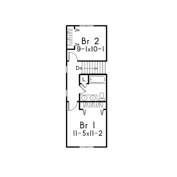 Modern House Plan Second Floor - Waterbury Country Home 045D-0015 - Shop House Plans and More