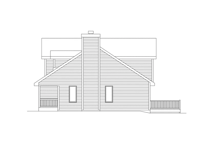 Vacation House Plan Right Elevation - Waterbury Country Home 045D-0015 - Shop House Plans and More
