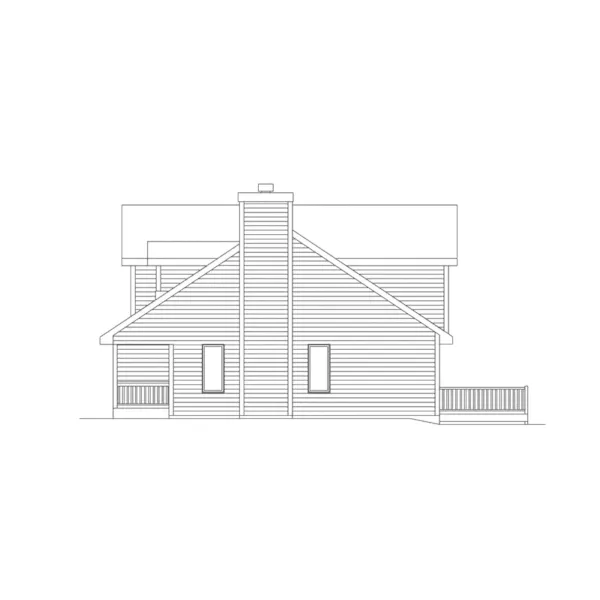 Modern House Plan Right Elevation - Waterbury Country Home 045D-0015 - Shop House Plans and More