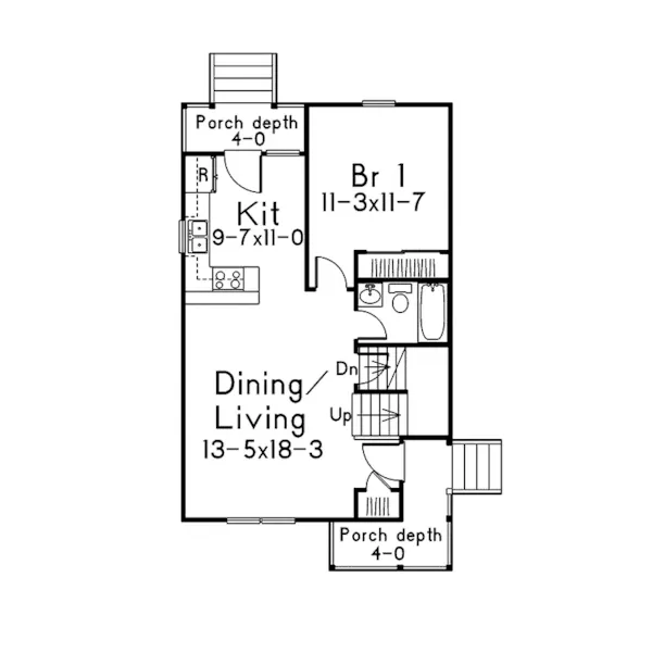 Country House Plan First Floor - Kaywood Country Home 045D-0016 - Search House Plans and More